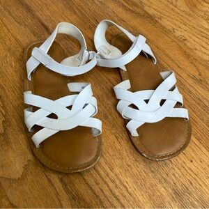 Amazon Kids White and Brown Sandals